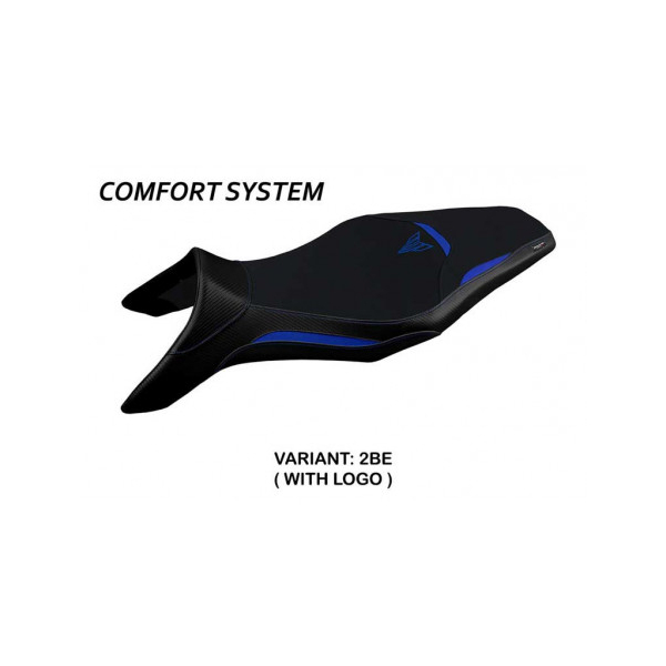 HOUSSE DE SELLE COMPATIBLE YAMAHA MT-09 (13-20) MODÈLE ASHA - Type : CONFORT, Logo : AVEC LOGO, Couleur : GRIS GRIS
