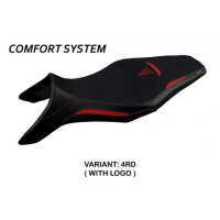 HOUSSE DE SELLE COMPATIBLE YAMAHA MT-09 (13-20) MODÈLE ASHA - Logo : AVEC LOGO, Couleur : GRIS GRIS, Type : CONFORT