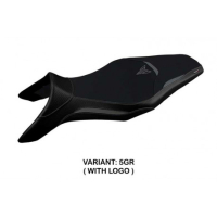 HOUSSE DE SELLE COMPATIBLE YAMAHA MT-09 (13-20) MODÈLE ASHA - Type : CONFORT, Logo : AVEC LOGO, Couleur : GRIS GRIS