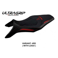 HOUSSE DE SELLE COMPATIBLE YAMAHA MT-09 (13-20) MODÈLE ASHA - Logo : AVEC LOGO, Couleur : GRIS GRIS, Type : CONFORT