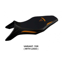 HOUSSE DE SELLE COMPATIBLE YAMAHA MT-09 (13-20) MODÈLE ASHA - Type : CONFORT, Logo : AVEC LOGO, Couleur : ARGENT