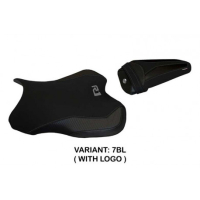 HOUSSE DE SELLE COMPATIBLE YAMAHA R1 (15-22) MODÈLE BILBAO 2 - Logo : AVEC LOGO, Couleur : NOIR, Type : STANDARD