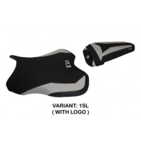 HOUSSE DE SELLE COMPATIBLE YAMAHA R1 (15-22) MODÈLE BILBAO 2 - Type : STANDARD, Logo : AVEC LOGO, Couleur : ARGENT