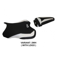 HOUSSE DE SELLE COMPATIBLE YAMAHA R1 (15-22) MODÈLE BILBAO 2 - Logo : AVEC LOGO, Couleur : ARGENT, Type : STANDARD