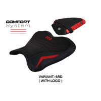 HOUSSE DE SELLE COMPATIBLE YAMAHA R1 (15-22) MODÈLE KAGRAN ULTRAGRIP, NOIR, AVEC - Logo : AVEC LOGO, Couleur : NOIR, Type : CONFORT