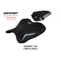 HOUSSE DE SELLE COMPATIBLE YAMAHA R1 (15-22) MODÈLE KAGRAN ULTRAGRIP, NOIR, AVEC - Couleur : ROUGE, Type : CONFORT, Logo : AVEC LOGO