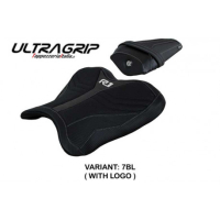 HOUSSE DE SELLE COMPATIBLE YAMAHA R1 (15-22) MODÈLE KAGRAN ULTRAGRIP, NOIR, AVEC - Couleur : BLEU, Logo : AVEC LOGO, Type : ULTRAGRIP
