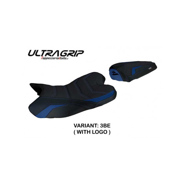 HOUSSE DE SELLE COMPATIBLE YAMAHA R1 (09-14) MODÈLE BALSAS - Couleur : BLEU, Logo : AVEC LOGO, Type : ULTRAGRIP
