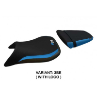 HOUSSE DE SELLE COMPATIBLE YAMAHA R6 (99-02) MODÈLE GLASGOW 2 - Logo : AVEC LOGO, Couleur : ARGENT, Type : STANDARD 
