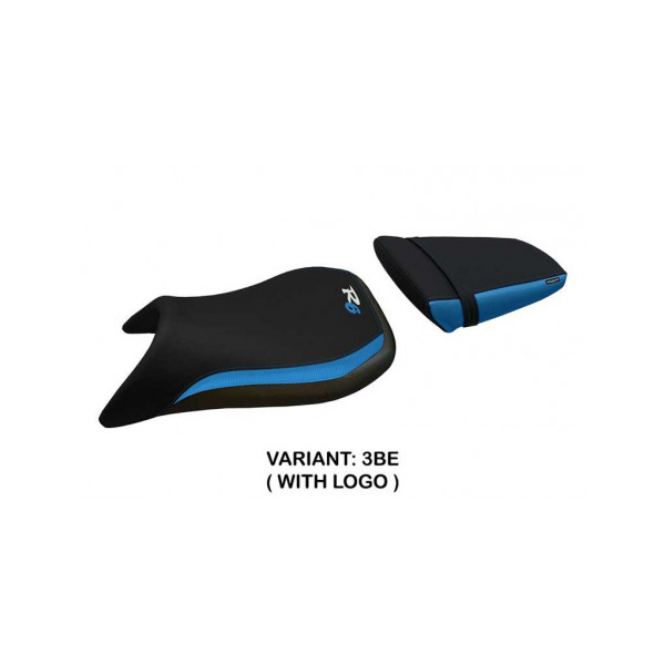 HOUSSE DE SELLE COMPATIBLE YAMAHA R6 (99-02) MODÈLE GLASGOW 2 - Logo : AVEC LOGO, Couleur : ARGENT, Type : STANDARD