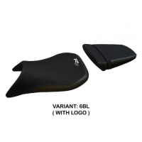 HOUSSE DE SELLE COMPATIBLE YAMAHA R6 (99-02) MODÈLE GLASGOW 2 - Logo : AVEC LOGO, Couleur : ARGENT, Type : STANDARD