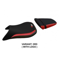 HOUSSE DE SELLE COMPATIBLE YAMAHA R6 (99-02) MODÈLE GLASGOW 2 - Logo : AVEC LOGO, Couleur : ARGENT, Type : STANDARD