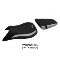 HOUSSE DE SELLE COMPATIBLE YAMAHA R6 (99-02) MODÈLE GLASGOW 2 - Logo : AVEC LOGO, Couleur : ARGENT, Type : STANDARD
