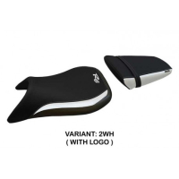 HOUSSE DE SELLE COMPATIBLE YAMAHA R6 (99-02) MODÈLE GLASGOW 2 - Logo : AVEC LOGO, Couleur : ARGENT, Type : STANDARD