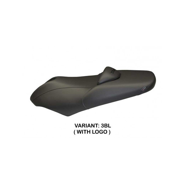HOUSSE DE SELLE COMPATIBLE  YAMAHA T-MAX (01-07) MODÈLE EASY - Logo : AVEC LOGO, Couleur : NOIR, Type : STANDARD