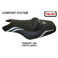 HOUSSE DE SELLE COMPATIBLE YAMAHA T-MAX (08-16) MODÈLE I LOVE ITALY CONFORT, ARG - Logo : AVEC LOGO, Couleur : ARGENT, Type : CONFORT 