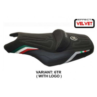 HOUSSE DE SELLE COMPATIBLE YAMAHA T-MAX (08-16) MODÈLE I LOVE ITALY CONFORT, ARG - Logo : AVEC LOGO, Couleur : ARGENT, Type : CONFORT