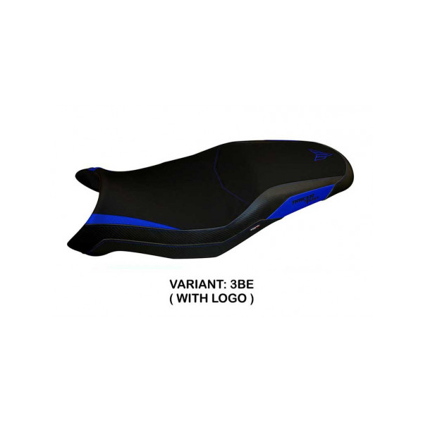 HOUSSE DE SELLE COMPATIBLE  YAMAHA TRACER 700 (16-20) MODÈLE ANAIS 1 - Logo : AVEC LOGO, Couleur : BLEU, Type : STANDARD