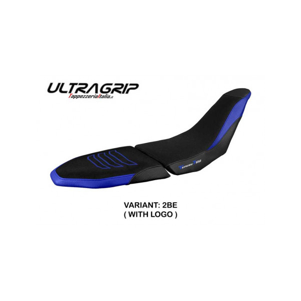 HOUSSE DE SELLE COMPATIBLE YAMAHA TENERE 700 RAID (2022) MODÈLE SENDAI - Logo : AVEC LOGO, Couleur : BLEU, Type : ULTRAGRIP