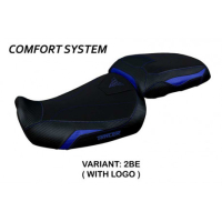 HOUSSE DE SELLE COMPATIBLE YAMAHA TRACER 9/9 GT (21-22) MODÈLE GADIR - Type : CONFORT, Logo : AVEC LOGO, Couleur : ARGENT