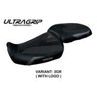 HOUSSE DE SELLE COMPATIBLE YAMAHA TRACER 9/9 GT (21-22) MODÈLE GADIR - Type : CONFORT, Logo : AVEC LOGO, Couleur : ARGENT