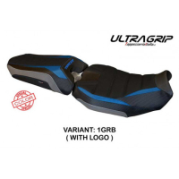 HOUSSE DE SELLE COMPATIBLE  YAMAHA TRACER 900 (18-20) MODÈLE NAIROBI SPECIAL COL - Logo : AVEC LOGO, Couleur : GRIS BLEU, Type : ULTRAGRIP 