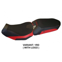 HOUSSE DE SELLE COMPATIBLE YAMAHA TRACER 900 (18-20) MODÈLE RIO 2 - Type : CONFORT, Logo : AVEC LOGO, Couleur : ARGENT