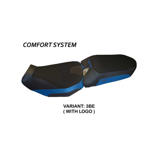 HOUSSE DE SELLE COMPATIBLE YAMAHA TRACER 900 (18-20) MODÈLE RIO 2 - Couleur : BLANC, Type : CONFORT, Logo : AVEC LOGO