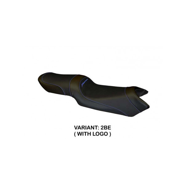HOUSSE DE SELLE COMPATIBLE YAMAHA FZ6 RAZER (04-11) MODÈLE IVAN TOTAL BLACK - Logo : AVEC LOGO, Couleur : GRIS GRIS, Type : STANDARD