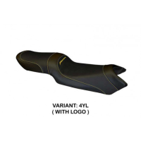 HOUSSE DE SELLE COMPATIBLE YAMAHA FZ6 RAZER (04-11) MODÈLE IVAN TOTAL BLACK - Logo : AVEC LOGO, Couleur : GRIS GRIS, Type : STANDARD