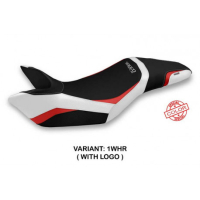 HOUSSE DE SELLE COMPATIBLE TRIUMPH SPEED TRIPLE (11-15) MODÈLE SPECIAL COLOR HEI - Logo : AVEC LOGO, Couleur : ARGENT ROUGE, Type : STANDARD
