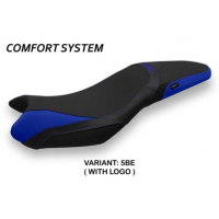 HOUSSE DE SELLE COMPATIBLE TRIUMPH STREET TRIPLE (13-16) MODÈLE MARIPOSA 1 - Couleur : BLANC, Type : CONFORT, Logo : AVEC LOGO 