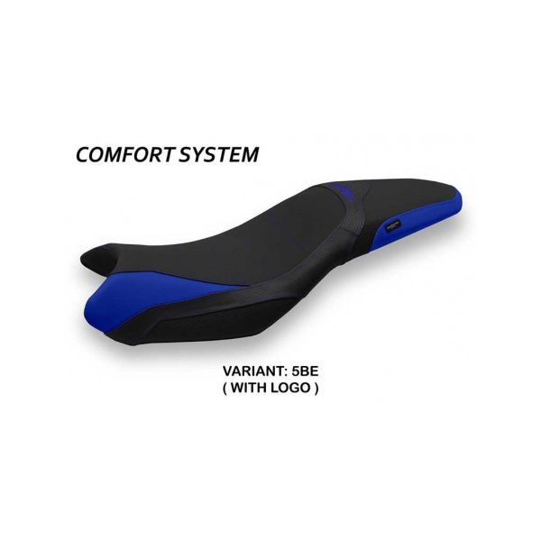 HOUSSE DE SELLE COMPATIBLE TRIUMPH STREET TRIPLE (13-16) MODÈLE MARIPOSA 1 - Couleur : BLANC, Type : CONFORT, Logo : AVEC LOGO