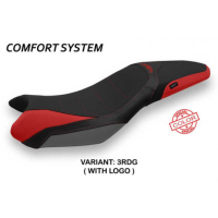 HOUSSE DE SELLE COMPATIBLE TRIUMPH STREET TRIPLE (13-16) MODÈLE MARIPOSA SPECIAL - Logo : AVEC LOGO, Couleur : ROUGE BLANC, Type : CONFORT 