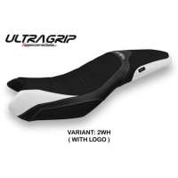 HOUSSE DE SELLE COMPATIBLE TRIUMPH STREET TRIPLE (13-16) MODÈLE VENTURA 1 - Type : STANDARD, Logo : AVEC LOGO, Couleur : ARGENT