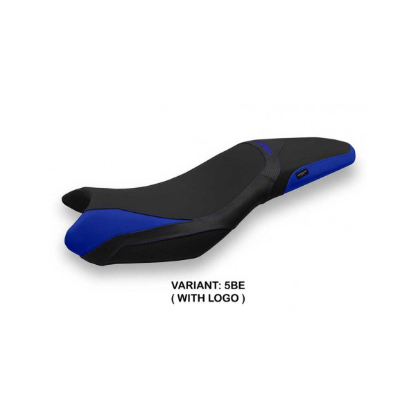 HOUSSE DE SELLE COMPATIBLE TRIUMPH STREET TRIPLE (13-16) MODÈLE VENTURA 1 - Logo : AVEC LOGO, Couleur : BLANC, Type : STANDARD