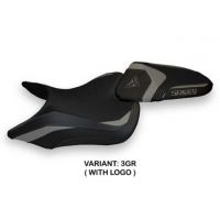 HOUSSE DE SELLE COMPATIBLE TRIUMPH SPEED TRIPLE (16-21) MODÈLE LAZISE 1 - Logo : AVEC LOGO, Couleur : GRIS GRIS, Type : STANDARD