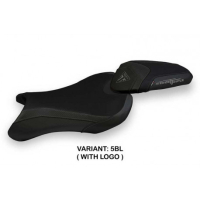 HOUSSE DE SELLE COMPATIBLE TRIUMPH STREET TRIPLE (17-22) MODÈLE SARZANA 1 STANDA - Logo : AVEC LOGO, Couleur : NOIR, Type : STANDARD 