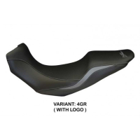 HOUSSE DE SELLE COMPATIBLE TRIUMPH TIGER 1050 (07-13) MODÈLE SALERNO - Logo : AVEC LOGO, Couleur : NOIR, Type : STANDARD