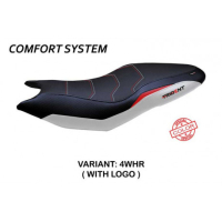 HOUSSE DE SELLE COMPATIBLE TRIUMPH TRIDENT 660 (21-22) MODÈLE ESPERA CONFORT, NO - Logo : AVEC LOGO, Couleur : ROUGE, Type : CONFORT