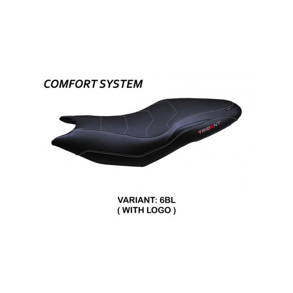 HOUSSE DE SELLE COMPATIBLE TRIUMPH TRIDENT 660 (21-22) MODÈLE ESPERA CONFORT, NO - Type : CONFORT, Logo : AVEC LOGO, Couleur : ROUGE GRIS