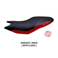 HOUSSE DE SELLE COMPATIBLE  TRIUMPH TRIDENT 660 (21-22) MODÈLE GINES - Logo : AVEC LOGO, Couleur : ROUGE, Type : STANDARD