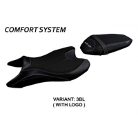 HOUSSE DE SELLE COMPATIBLE YAMAHA MT-07 (18-22) MODÈLE SANYA - Logo : AVEC LOGO, Couleur : NOIR, Type : CONFORT