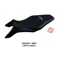 HOUSSE DE SELLE COMPATIBLE YAMAHA MT-09 (13-20) MODÈLE ASHA SPECIAL COLOR - Logo : AVEC LOGO, Couleur : BLANC BLEU, Type : STANDARD 