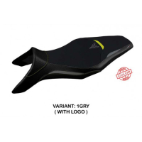 HOUSSE DE SELLE COMPATIBLE YAMAHA MT-09 (13-20) MODÈLE ASHA SPECIAL COLOR - Logo : AVEC LOGO, Couleur : BLANC BLEU, Type : STANDARD