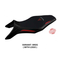 HOUSSE DE SELLE COMPATIBLE YAMAHA MT-09 (13-20) MODÈLE ASHA SPECIAL COLOR - Logo : AVEC LOGO, Couleur : BLANC BLEU, Type : STANDARD