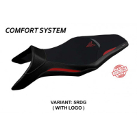 HOUSSE DE SELLE COMPATIBLE YAMAHA MT-09 (13-20) MODÈLE ASHA SPECIAL COLOR - Type : CONFORT, Logo : AVEC LOGO, Couleur : GRIS JAUNE