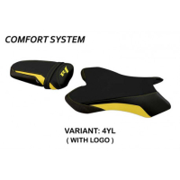 HOUSSE DE SELLE COMPATIBLE YAMAHA R1 (04-06) MODÈLE BIEL - Couleur : JAUNE, Type : CONFORT, Logo : AVEC LOGO