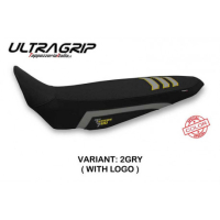 HOUSSE DE SELLE COMPATIBLE  YAMAHA TENERE 700 (19-22) MODÈLE TOAB - Logo : AVEC LOGO, Type : ULTRAGRIP, Couleur : BLEU ARGENT