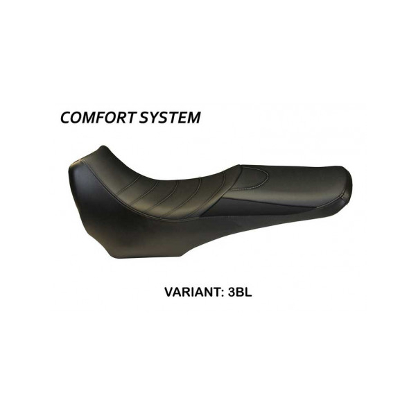 HOUSSE DE SELLE COMPATIBLE  YAMAHA TDM 900 (02-13) MODÈLE VERONA BASIC - Logo : SANS LOGO, Couleur : NOIR, Type : CONFORT